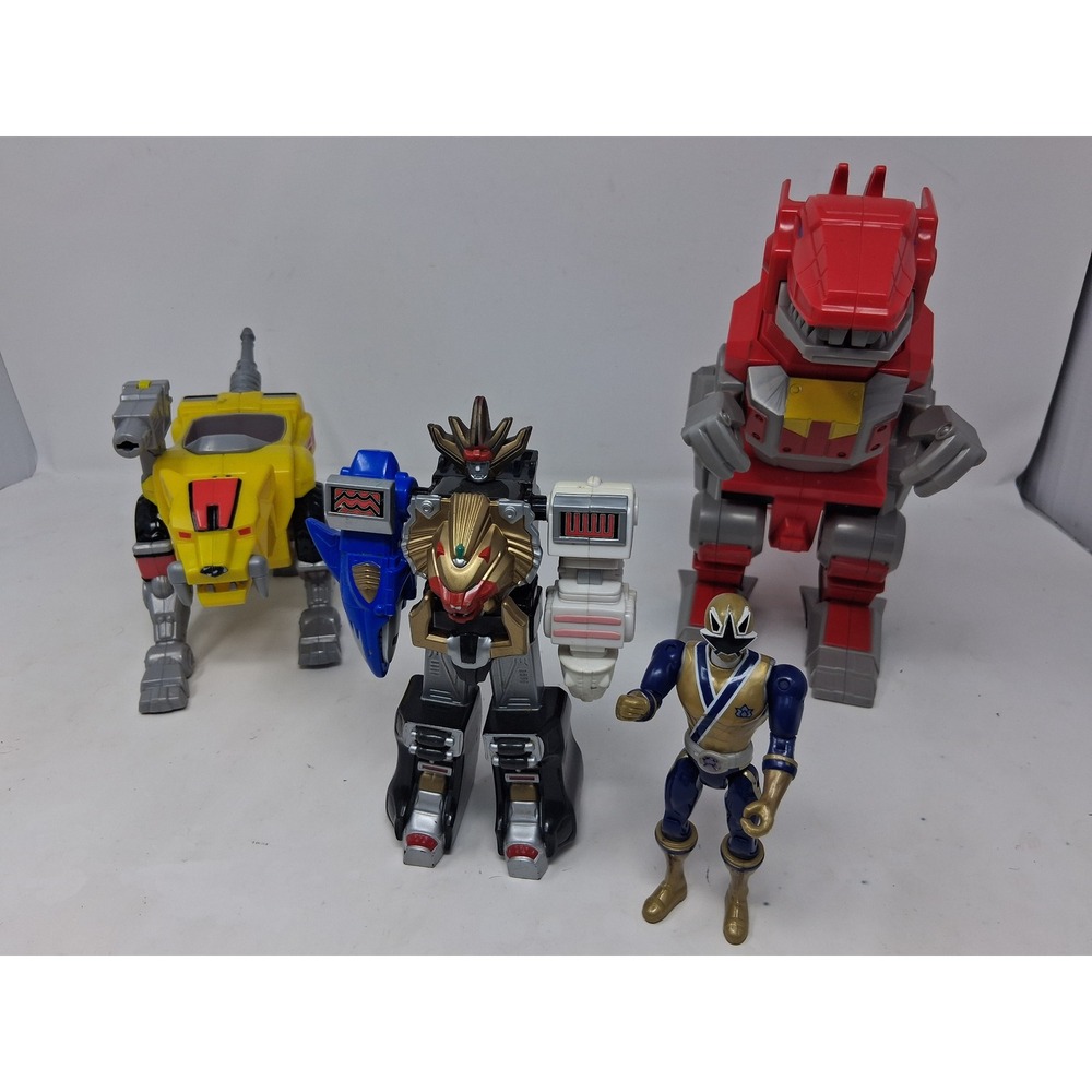 Power Rangers Lot Gold Samurai Ranger Wild Force Megazord Zord Figures - Picture 2 of 16